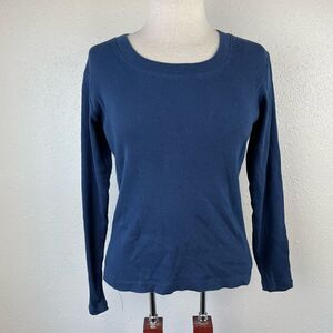 PBX Basics Navy Blue Long Sleeve Shirt Size M EUC